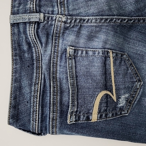 American Eagle Stretch Women's  Slim Boot Denim Faded Blue Jeans Size 2 Short - Picture 6 of 16
